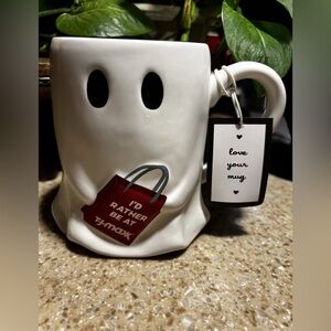 Halloween TJMAXX Ghost Mug “I’d Rather Be At TJMaxx” New With Gift Tag 2025